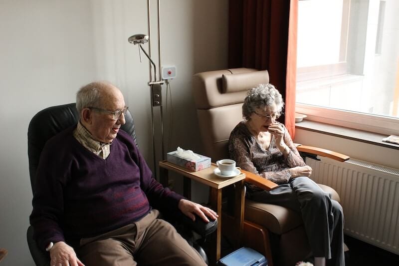 elderly couple with depression